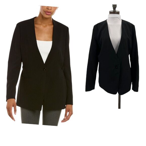 MICHAEL Michael Kors Jackets & Blazers - Michael Kors Long Front with Shorter Back Single Button Black Blazer Size 10